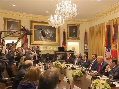 Almuerzo con Milei y conferencia de Trump