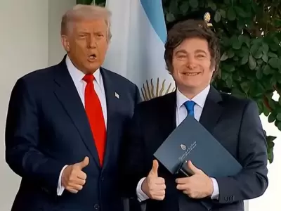 Donald Trump y Javier Milei. Cumbre en la Casa Blanca.