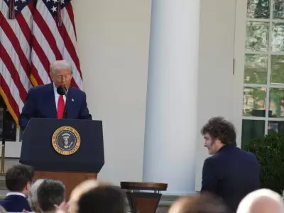 Milei particip� esta tarde, en la Casa Blanca, de la ceremonia de homenaje al activista conservador sentado en primera fila.