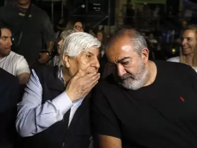 Hugo Moyano y H�ctor Daer