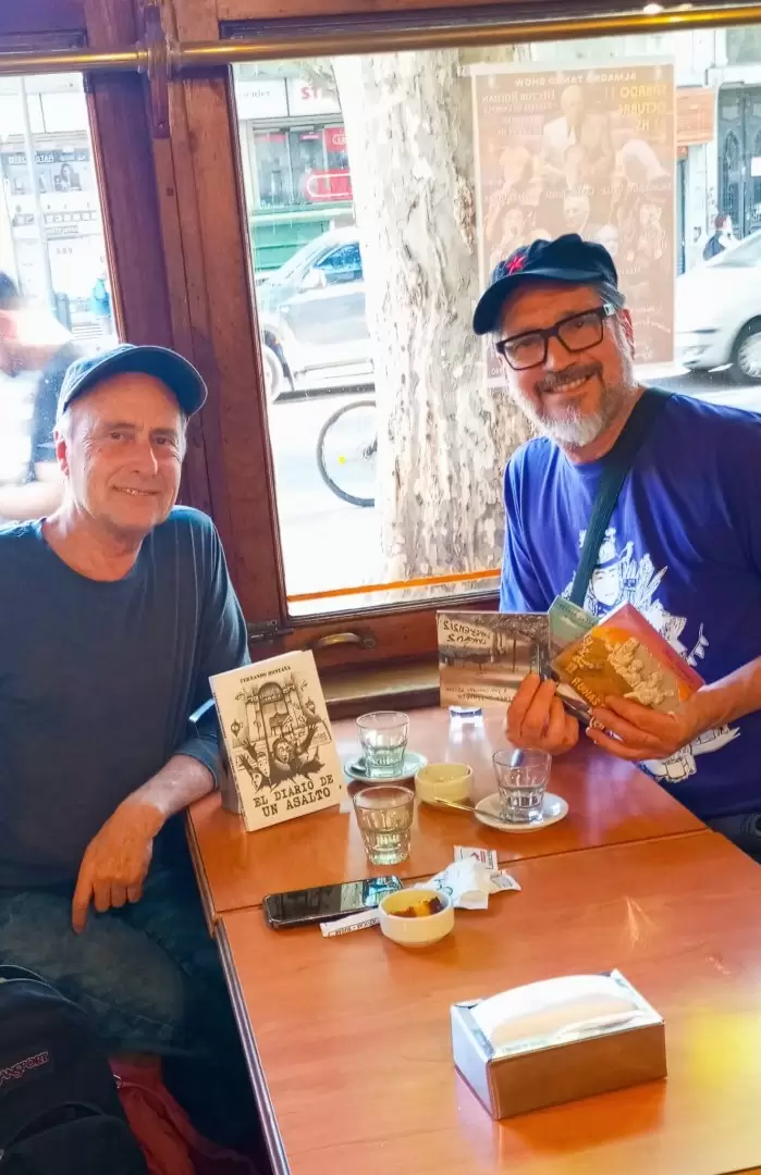 El autor de esta nota junto a Silvio Cattáneo en Buenos Aires