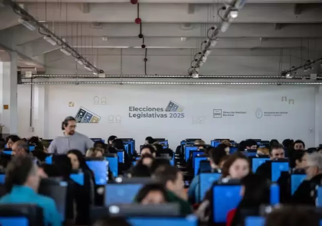Simulacro realizado por la Direcci�n Nacional Electoral. /