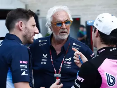 Briatore habla con Franco luego del GP de EE.UU.