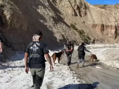 Rastrillaje para encontrar a la pareja desaparecida en Comodoro Rivadavia/ Fuente: Web