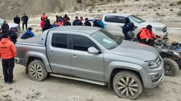 La camioneta de los jubilados desaparecidos den Chubut