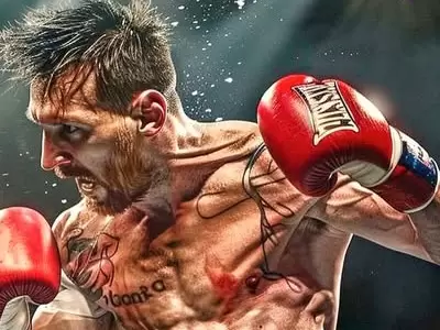 Un Leo Messi boxeador