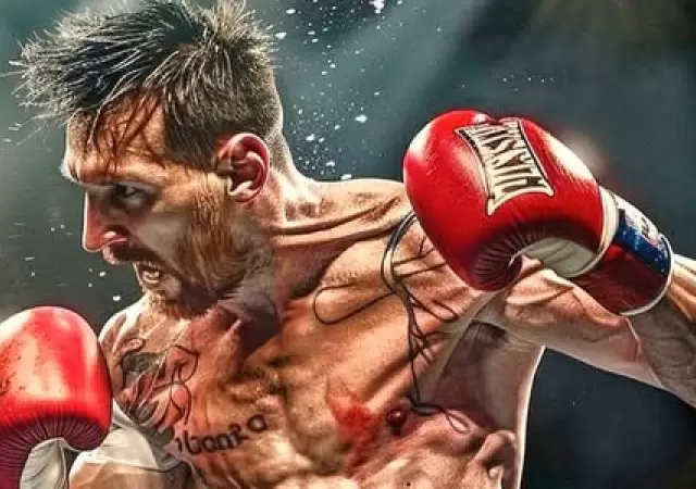 Un Leo Messi boxeador