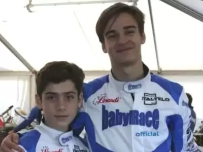 Colapinto y Varrone durante su estad�a en el karting.