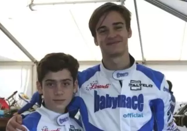 Colapinto y Varrone durante su estad�a en el karting.