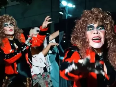 El video, estrenado en su cuenta oficial de TikTok, fusiona la atm�sfera oscura del ic�nico tema ochentero con colores vibrantes y humor.