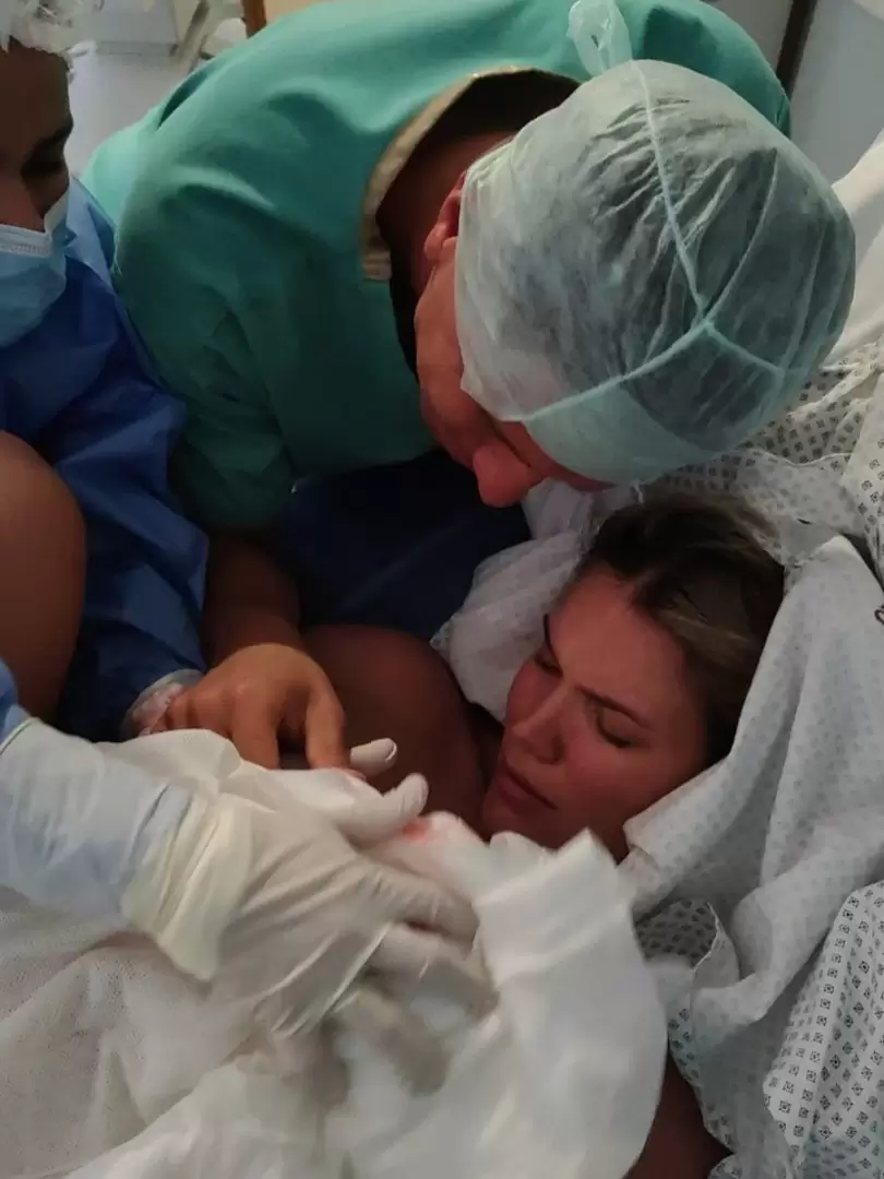 Eva Bargiela, Gian Simeone y el peque�o Faustino/ Fuente: Instagram Eva Bargiela