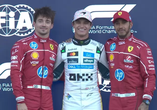 El podio de la Clasificaci�n del GP de M�xico