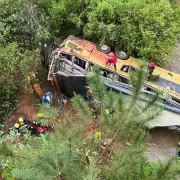 Fatal choque en Misiones: un micro cayó a un arroyo tras una colisión frontal
