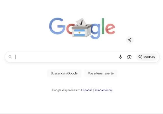 Google celebra las elecciones legislativas 2025 en Argentina con un doodle especial.