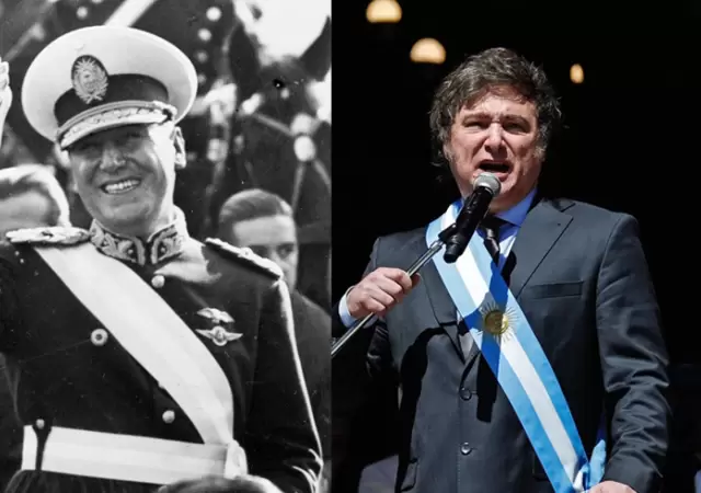 Juan Per�n y Javier Milei