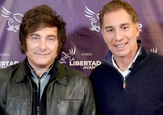 El presidente Javier Milei y Diego Santilli, triunfador en la Provincia de Buenos Aires. Foto: web