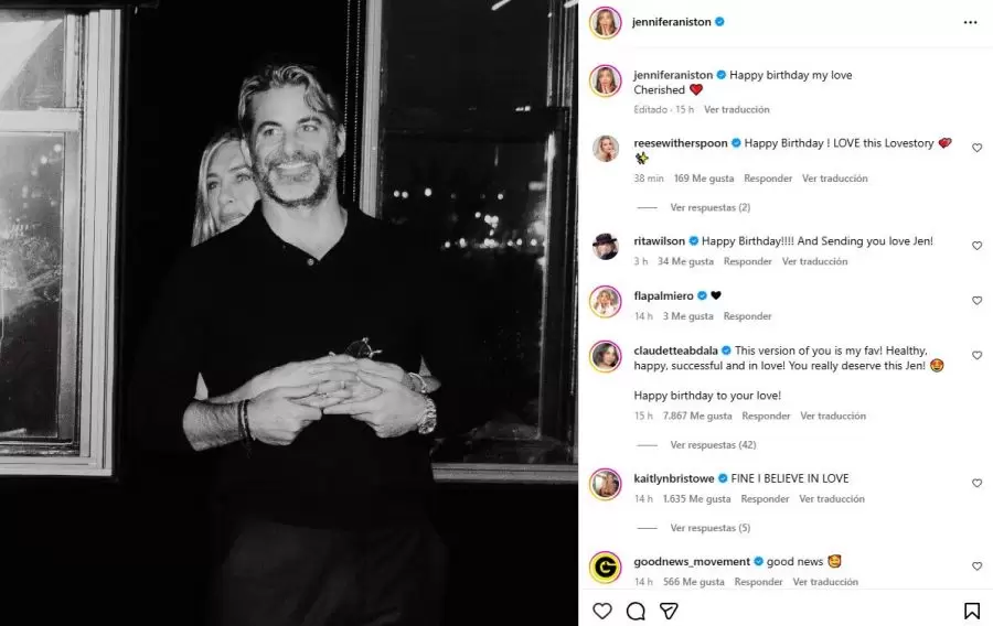 La romántica felicitación de Jennifer Aniston que confirmó su romance: conocé a su nuevo novio.