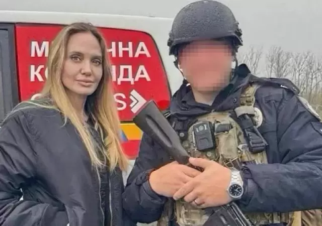 La actriz en Ucrania