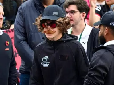 Franco Colapinto disfrazado en la fan zone de Interlagos/ Fuente: Redes