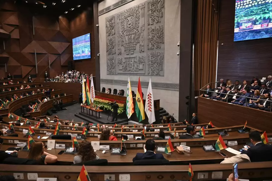 El presidente Javier Milei en Bolivia en la asuncin de Rodrigo Paz Pereira/ Fuente: Presidencia