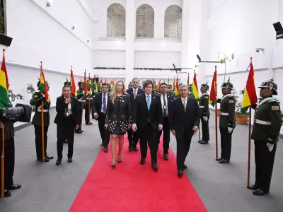 El presidente Javier Milei en Bolivia en la asuncin de Rodrigo Paz Pereira/ Fuente: Presidencia
