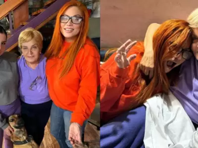 Lowrdez Fern�ndez junto a su mam� y su hermana