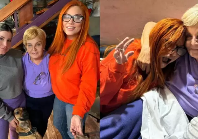 Lowrdez Fern�ndez junto a su mam� y su hermana