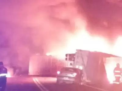 Accidente en la Ruta 7 en el que murieron dos camioneros y cuatro personas estn lesionadas. Fuente: Ministerio de Seguridad