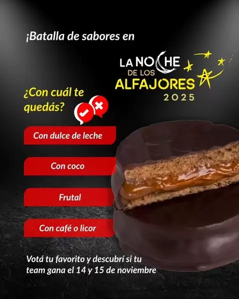 La Noche de los Alfajores/ Fuente: Instagram La Noche de los Alfajores