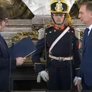 Diego Santilli jur� como ministro del Interior ante Javier Milei en Casa Rosada