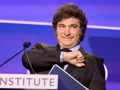 Javier Milei como en su casa