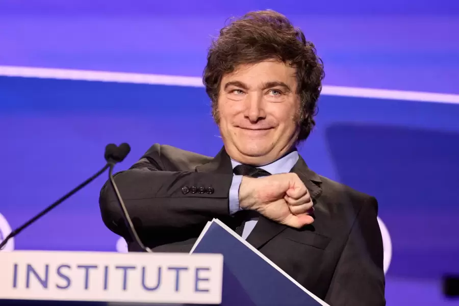 Javier Milei como en su casa