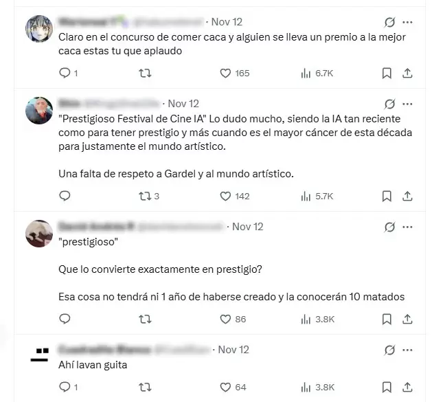 En X se vieron las cr�ticas por la calidad de la producci�n y la est�tica.