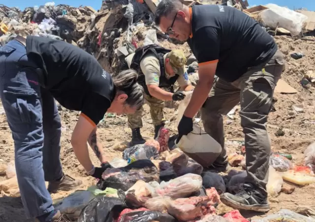 La Policia Rural decomis 200 kilos en un sorpresivo operativo en Las Heras. /