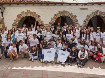 Los estudiantes que fueron convocados para elaborar el "Manifiesto por el Agua".