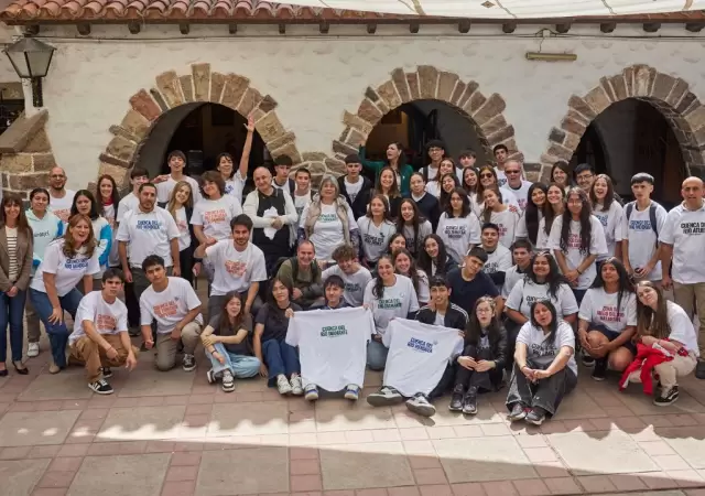 Los estudiantes que fueron convocados para elaborar el "Manifiesto por el Agua".