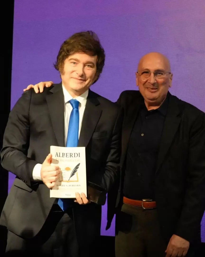 Daniel Pereira y el presidente Javier Milei.