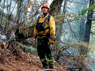 Un brigadista en la zona de Epuy�n