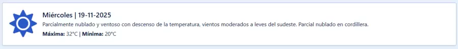 Pronostico miércoles