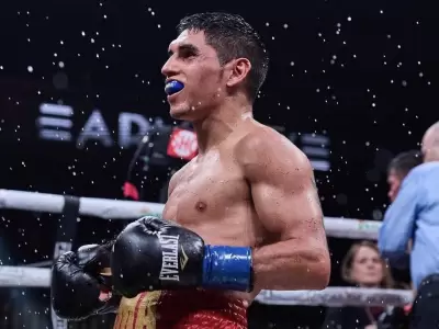 El Puma en acci�n. El s�bado quiere hacer historia para el boxeo argentino