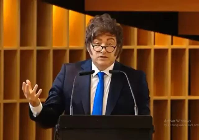 El presidente Milei habl� en una visita a la Corporaci�n Am�rica. Foto: web