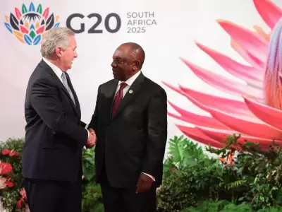 El canciller Pablo Quirno durante la Cumbre de L�deres del G20 en Johannesburgo.