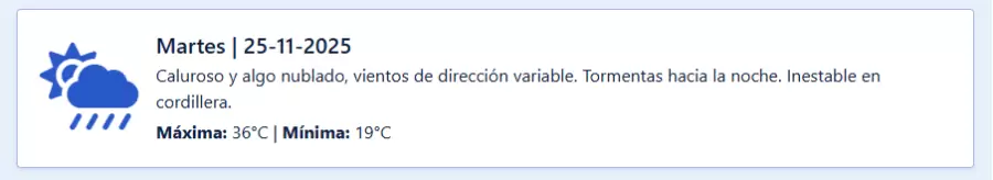 Pron�stico martes