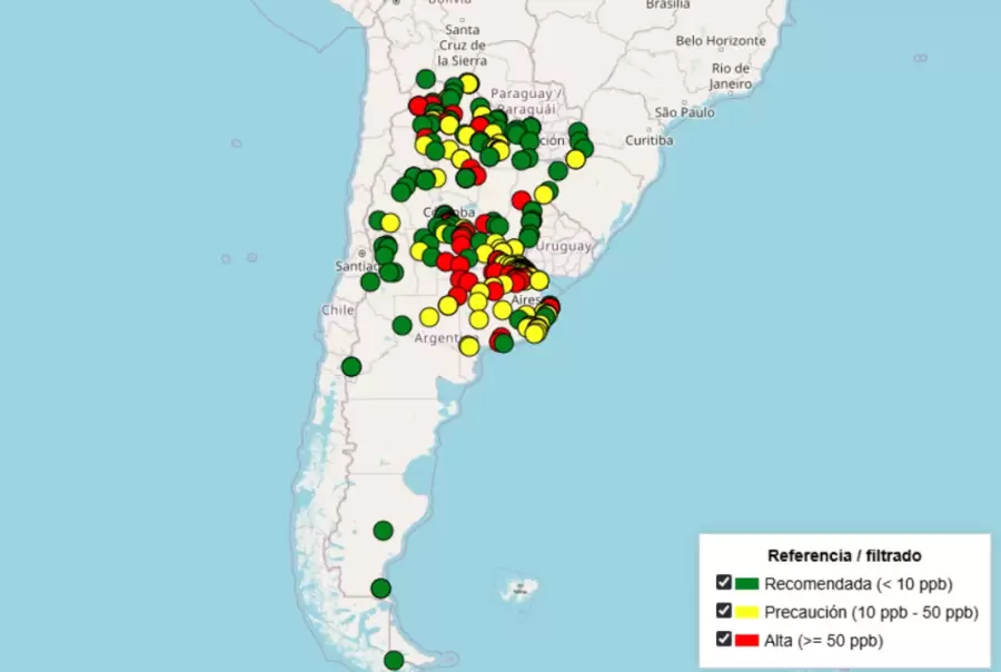 Mapa del arsénico