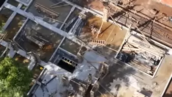Vista de la construcción.