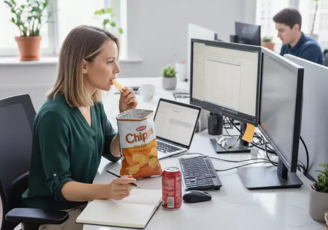 Combinaci�n de nutrientes clave para evitar picos de az�car y control del peso en el trabajo.
