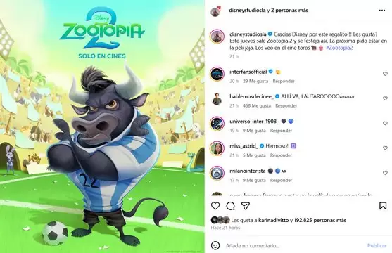 Posteo en Instagram de Lautaro.