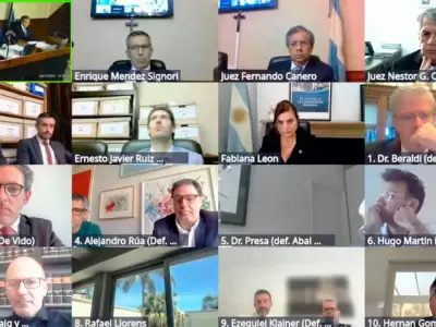 Imagen de una de las audiencias que se realizan por Zoom,. (Foto: web)