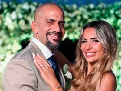 Juan Sebasti�n Ver�n junto con su esposa Valentina Mart�n/ Fuente: Instagram