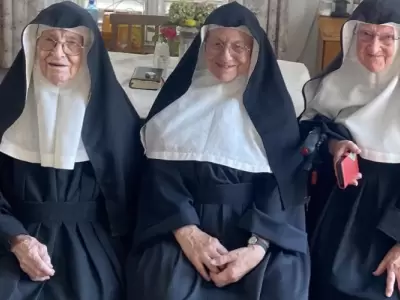 Sor Bernadette (88), Sor Regina (86) y Sor Rita (82.